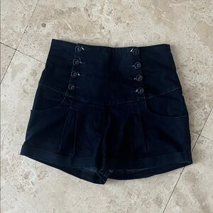 Stylish Blue High-Waisted Women Shorts
